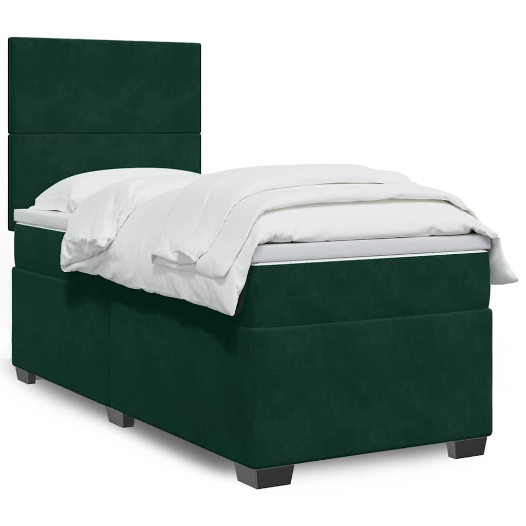 Sommier à lattes de lit avec matelas Vert foncé 90x190 cm - XIOS