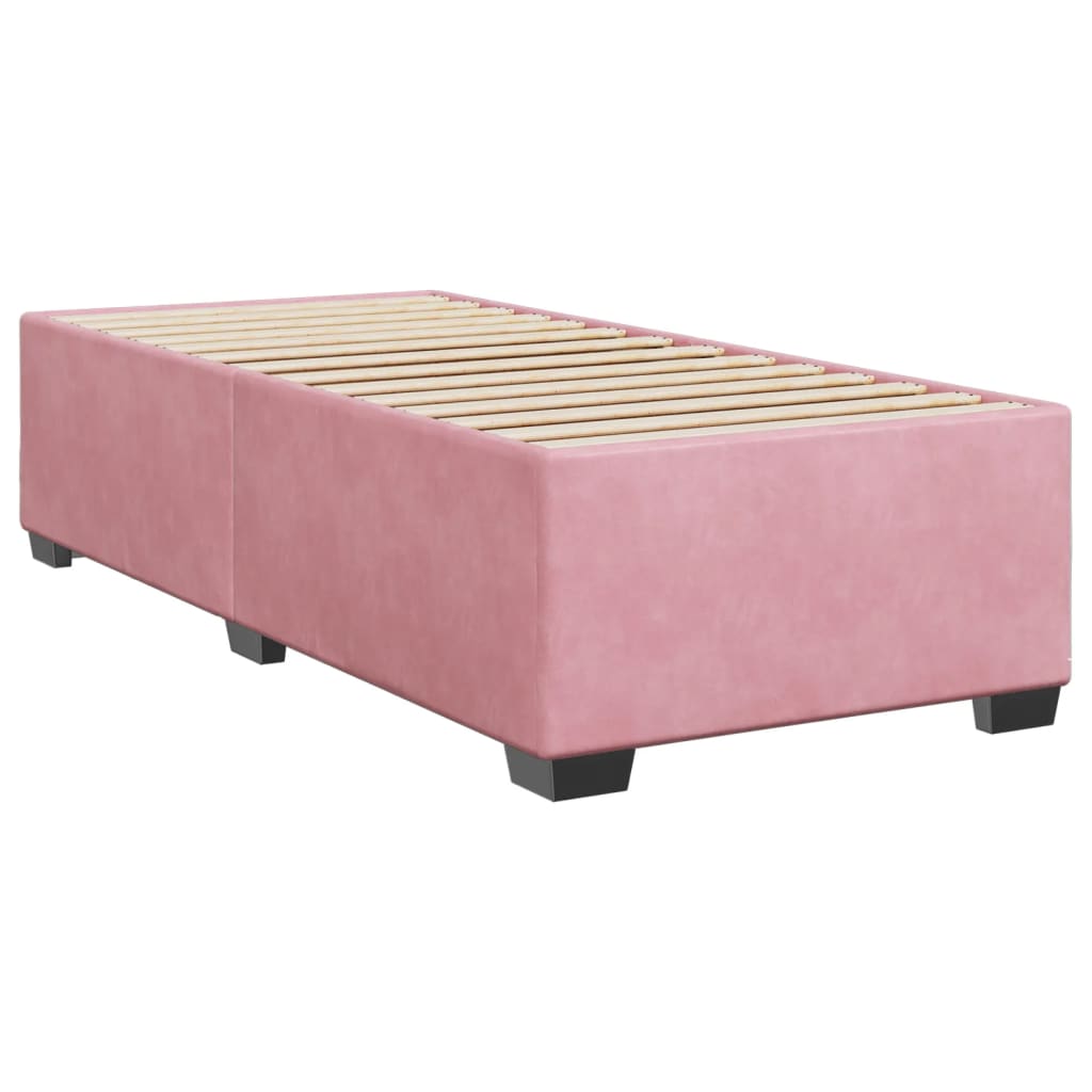 Sommier à lattes de lit avec matelas Rose 90x190 cm Velours - XIOS