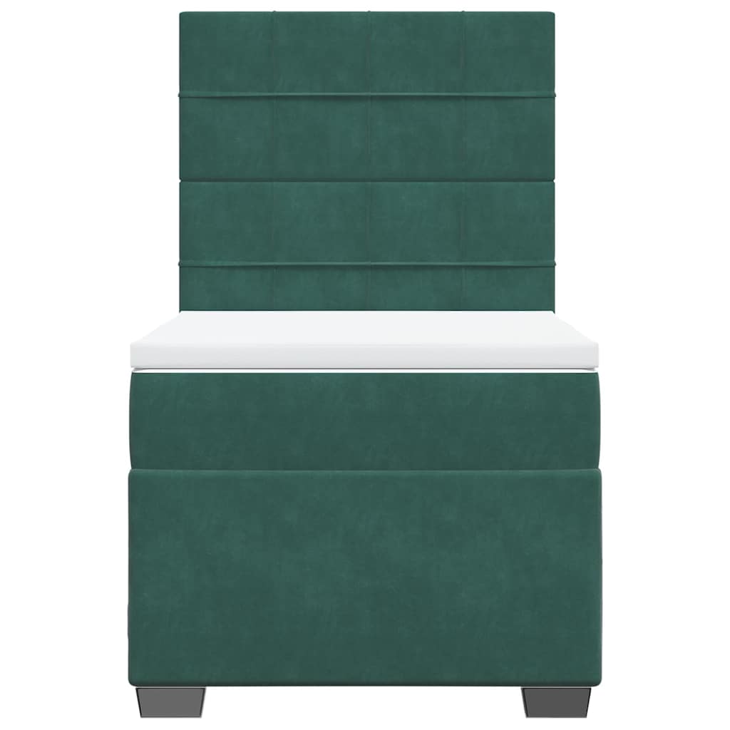 Sommier à lattes de lit avec matelas Vert foncé 90x190 cm - XIOS