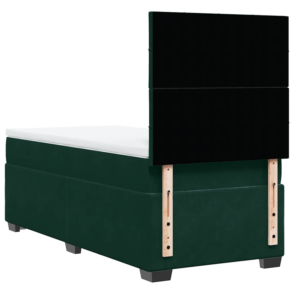 Sommier à lattes de lit avec matelas Vert foncé 90x200 cm - XIOS