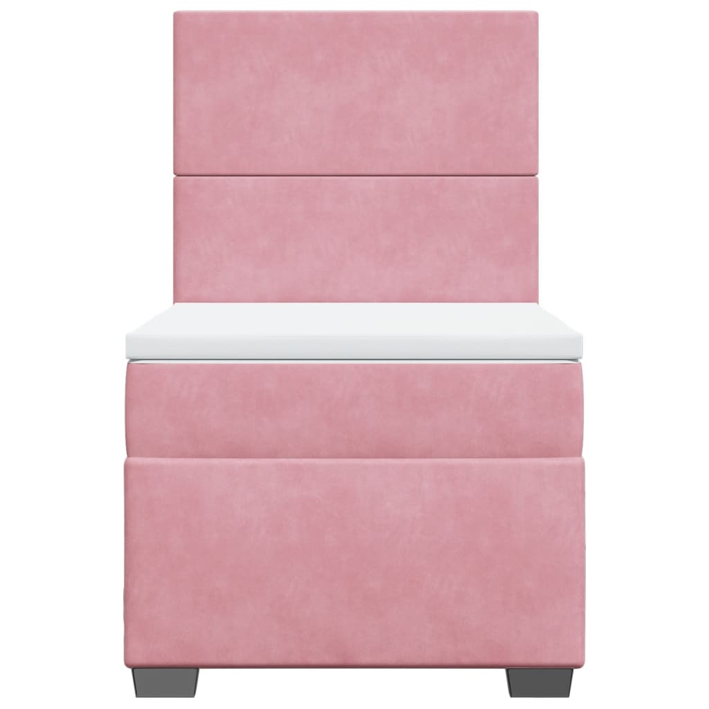 Sommier à lattes de lit avec matelas Rose 90x200 cm Velours