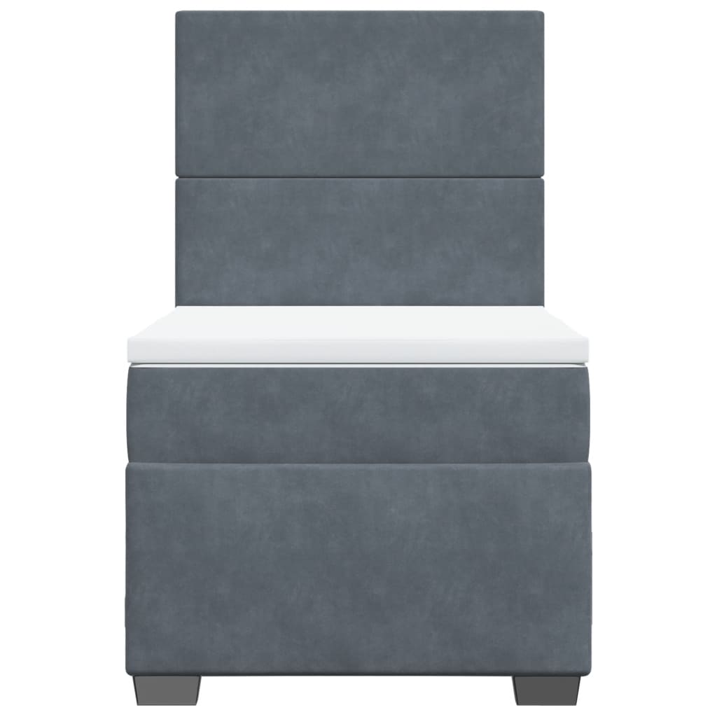 Sommier à lattes de lit avec matelas Gris foncé 100x200 cm - XIOS