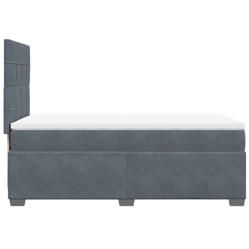 Sommier à lattes de lit avec matelas Gris foncé 100x200 cm - XIOS