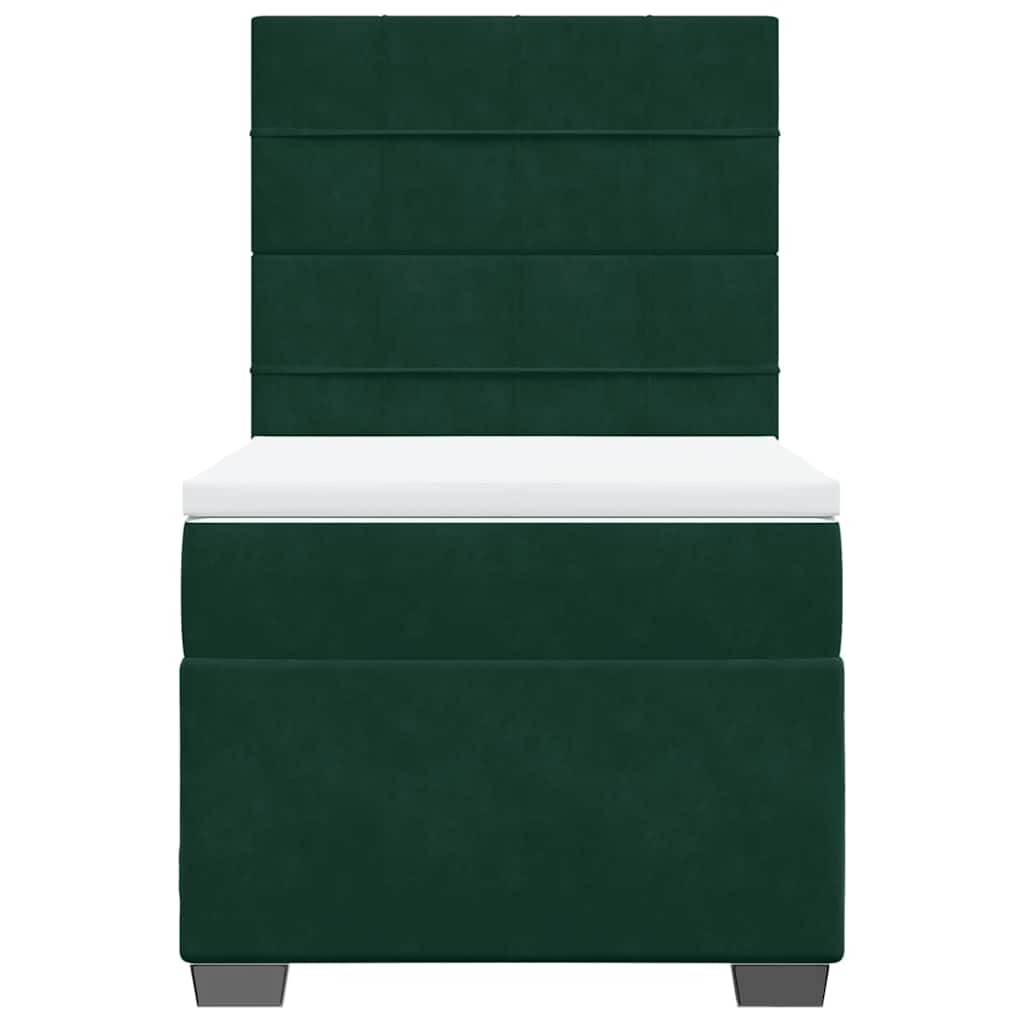 Sommier à lattes de lit avec matelas Vert foncé 100x200 cm - XIOS