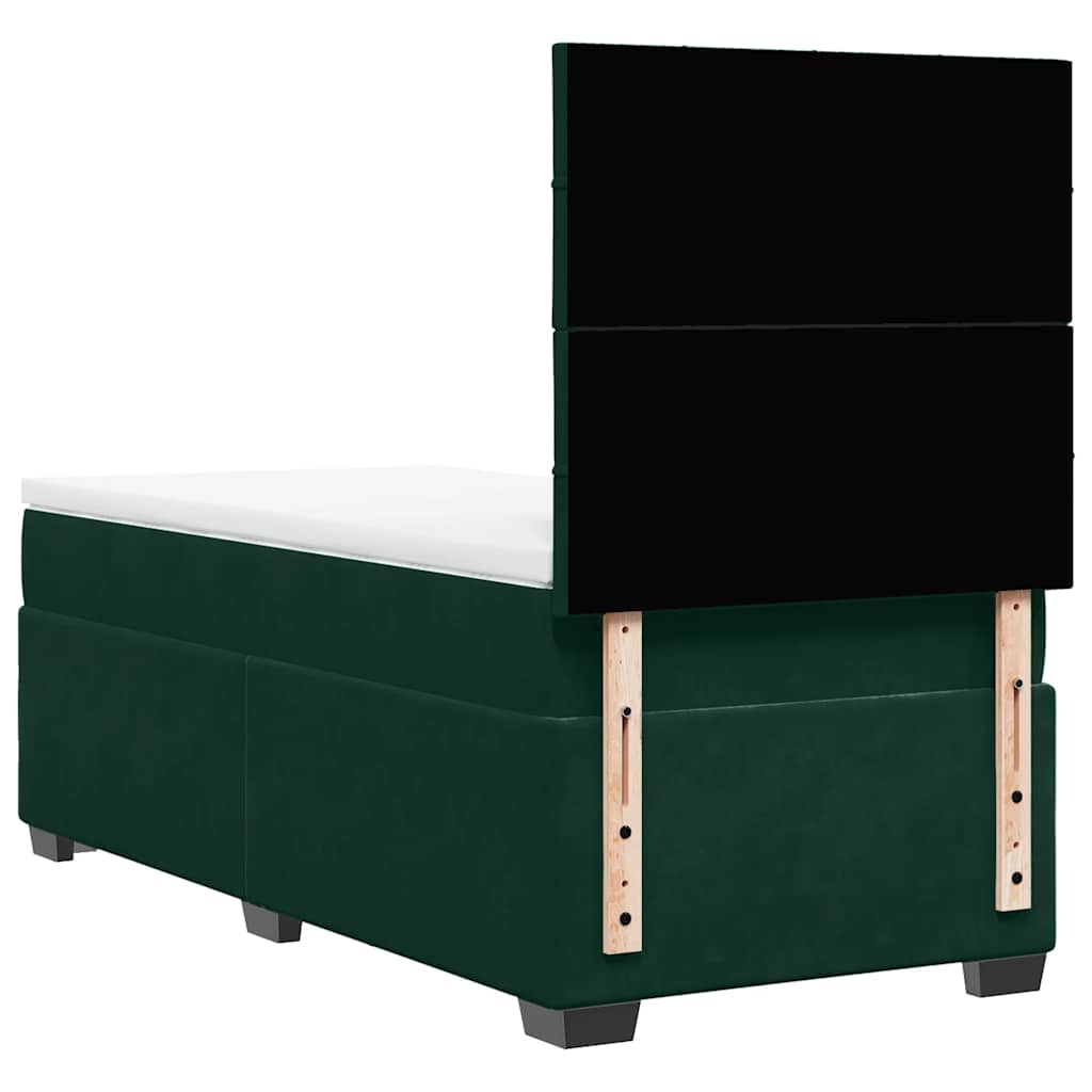 Sommier à lattes de lit avec matelas Vert foncé 100x200 cm - XIOS