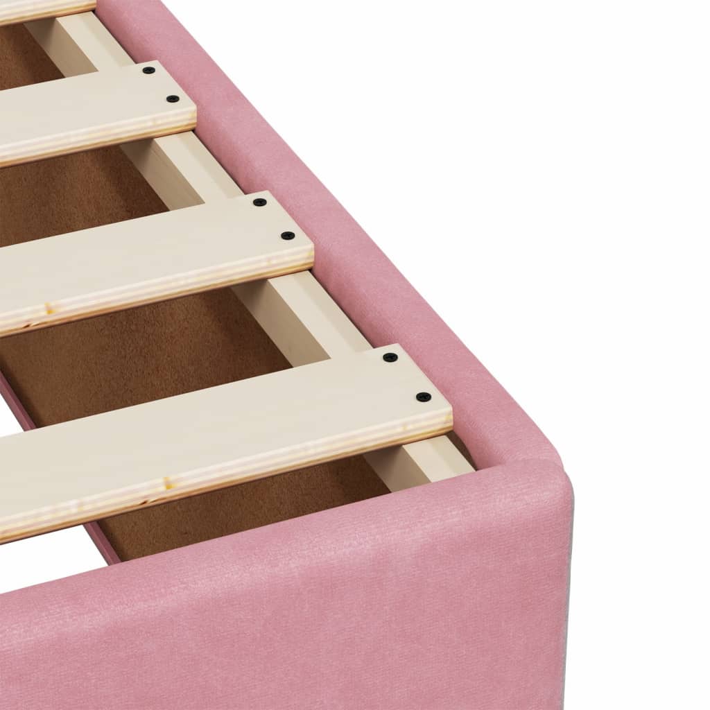 Sommier à lattes de lit avec matelas Rose 100x200 cm Velours - XIOS