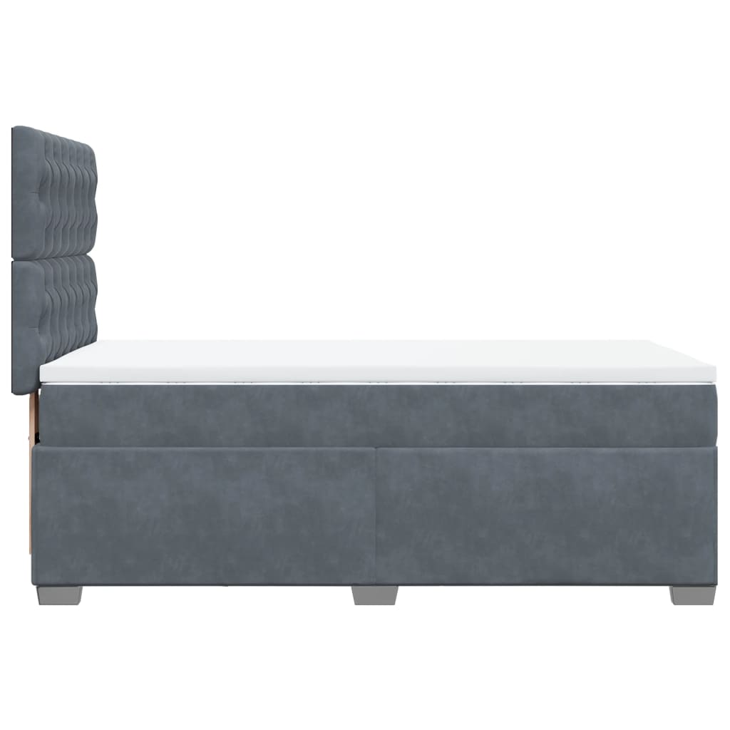 Sommier à lattes de lit avec matelas Gris foncé 100x200 cm - XIOS