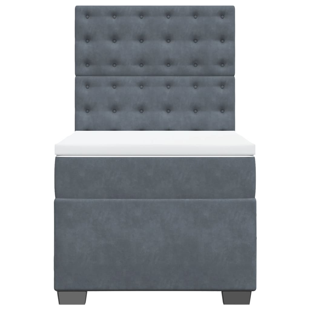 Sommier à lattes de lit avec matelas Gris foncé 100x200 cm - XIOS