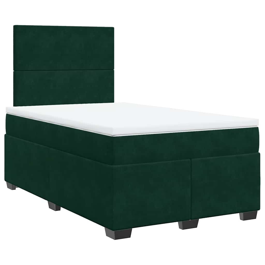 Sommier à lattes de lit avec matelas vert foncé 120x190 cm - XIOS