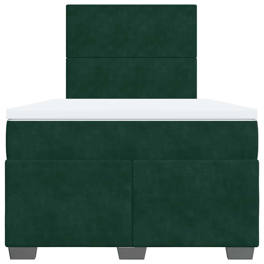 Sommier à lattes de lit avec matelas vert foncé 120x190 cm - XIOS
