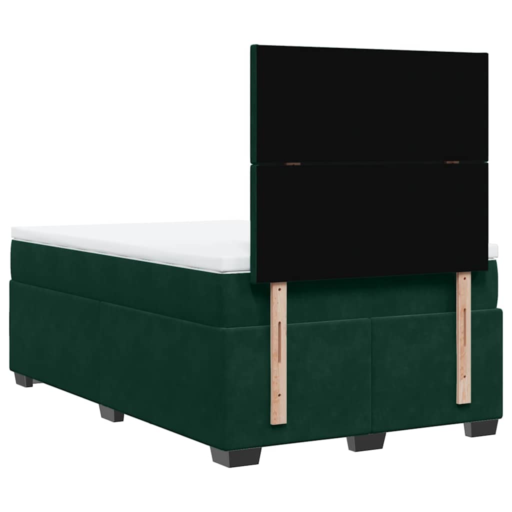 Sommier à lattes de lit avec matelas vert foncé 120x190 cm - XIOS