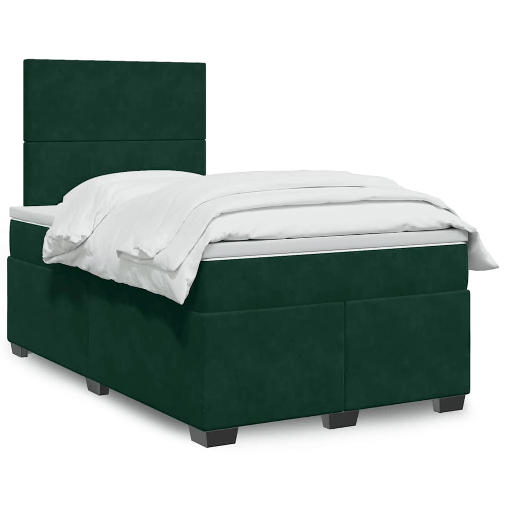 Sommier à lattes de lit avec matelas vert foncé 120x190 cm - XIOS