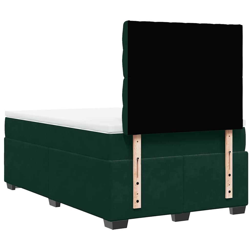 Sommier à lattes de lit avec matelas vert foncé 120x190 cm - XIOS