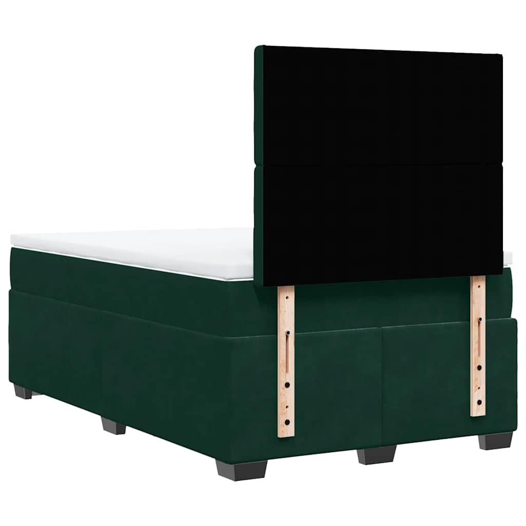 Sommier à lattes de lit avec matelas vert foncé 120x190 cm - XIOS