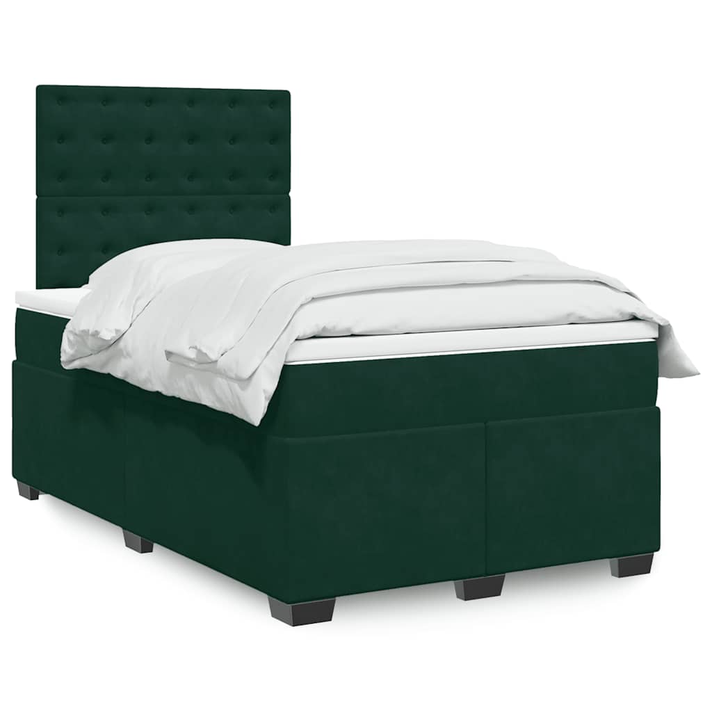 Sommier à lattes de lit avec matelas vert foncé 120x190 cm - XIOS