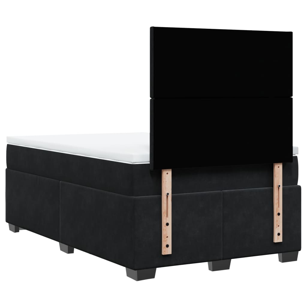 Sommier à lattes de lit avec matelas Noir 120x200 cm Velours - XIOS