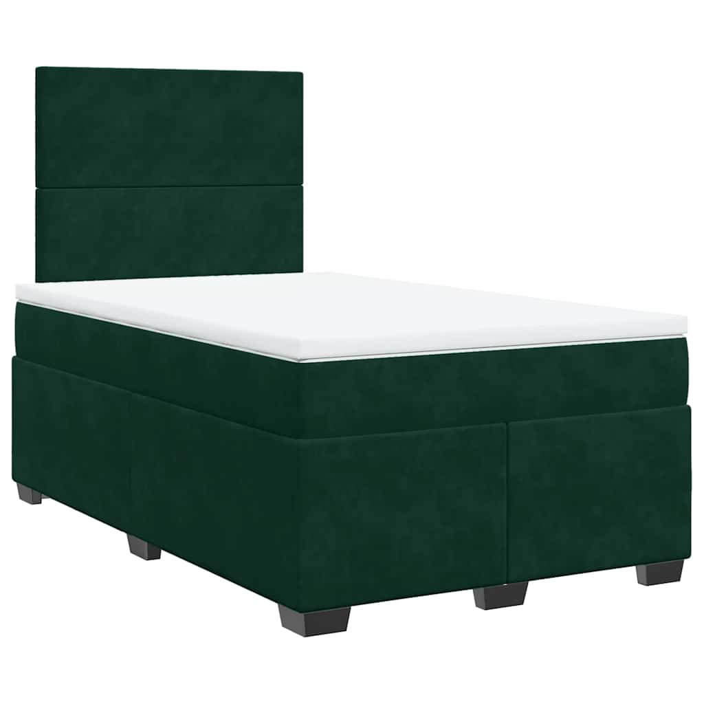 Sommier à lattes de lit et matelas Vert foncé 120x200cm Velours - XIOS