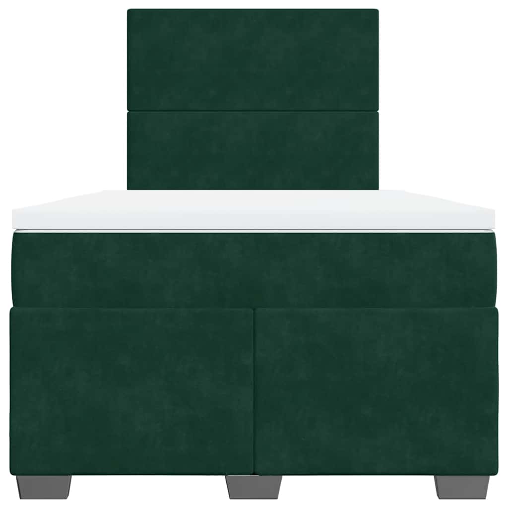 Sommier à lattes de lit et matelas Vert foncé 120x200cm Velours - XIOS