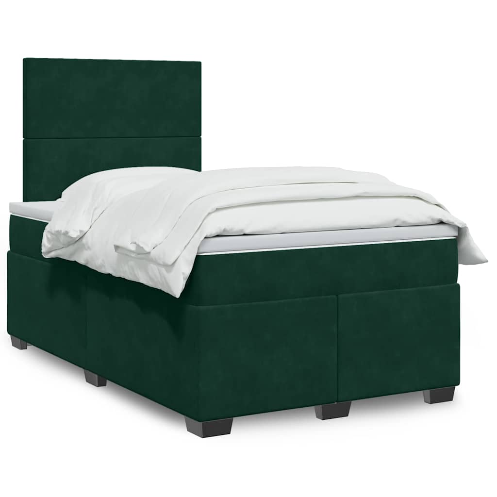 Sommier à lattes de lit et matelas Vert foncé 120x200cm Velours - XIOS