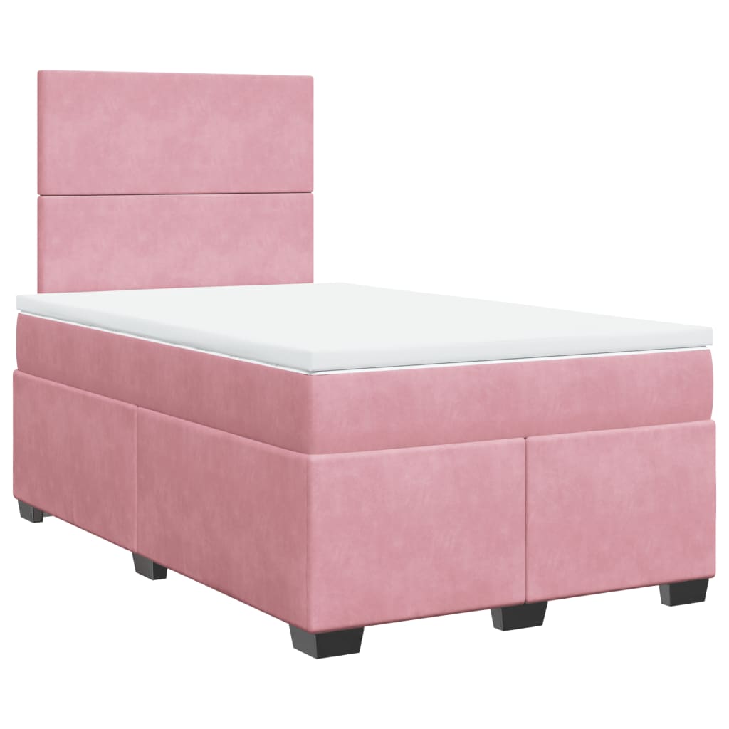 Sommier à lattes de lit avec matelas Rose 120x200 cm Velours - XIOS