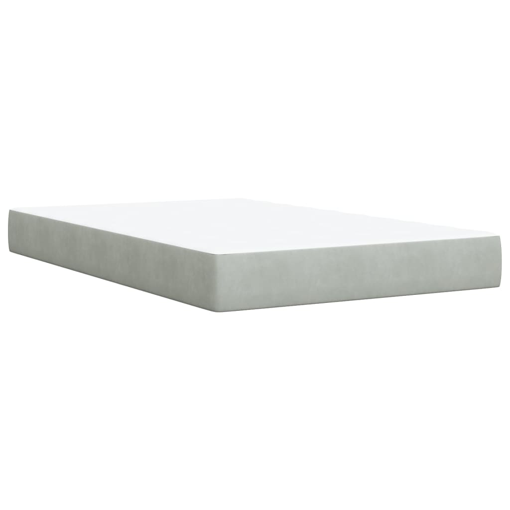 Sommier à lattes de lit et matelas Gris clair 120x200cm Velours - XIOS