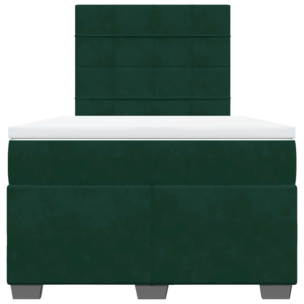 Sommier à lattes de lit et matelas Vert foncé 120x200cm Velours - XIOS