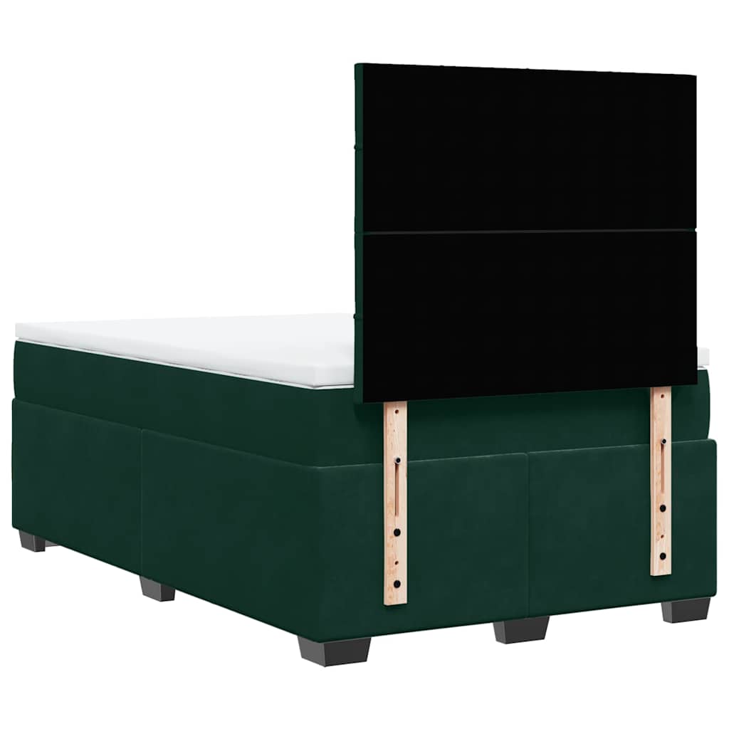 Sommier à lattes de lit et matelas Vert foncé 120x200cm Velours - XIOS