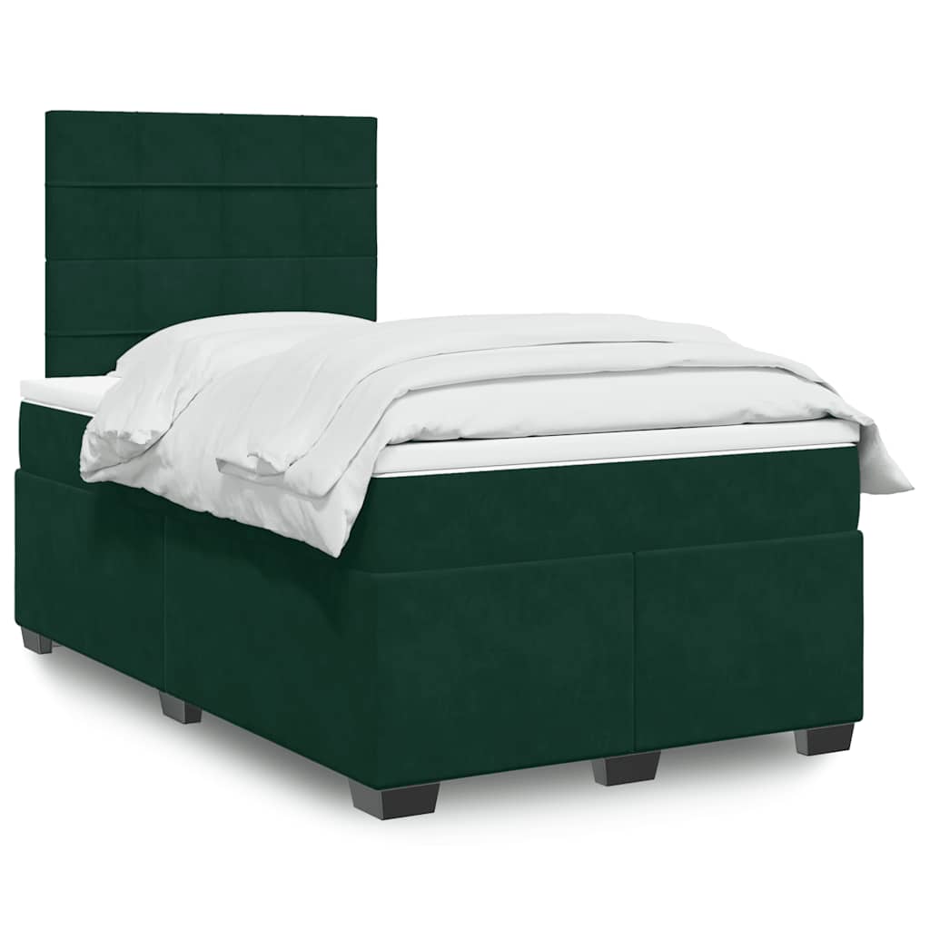 Sommier à lattes de lit et matelas Vert foncé 120x200cm Velours - XIOS