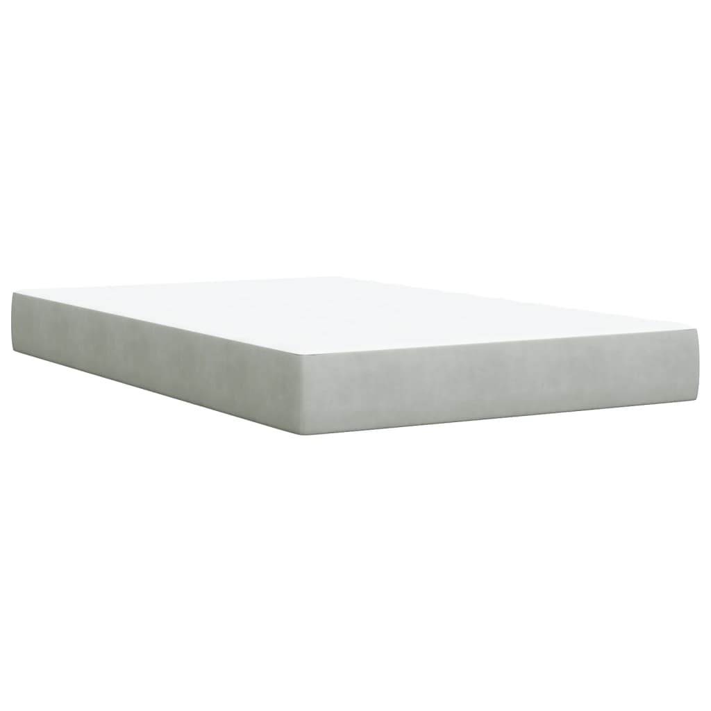 Sommier à lattes de lit et matelas Gris clair 120x200cm Velours - XIOS