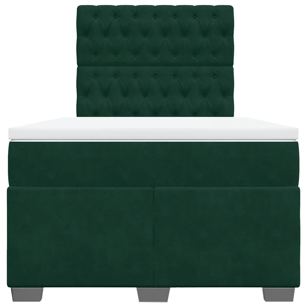 Sommier à lattes de lit et matelas Vert foncé 120x200cm Velours - XIOS