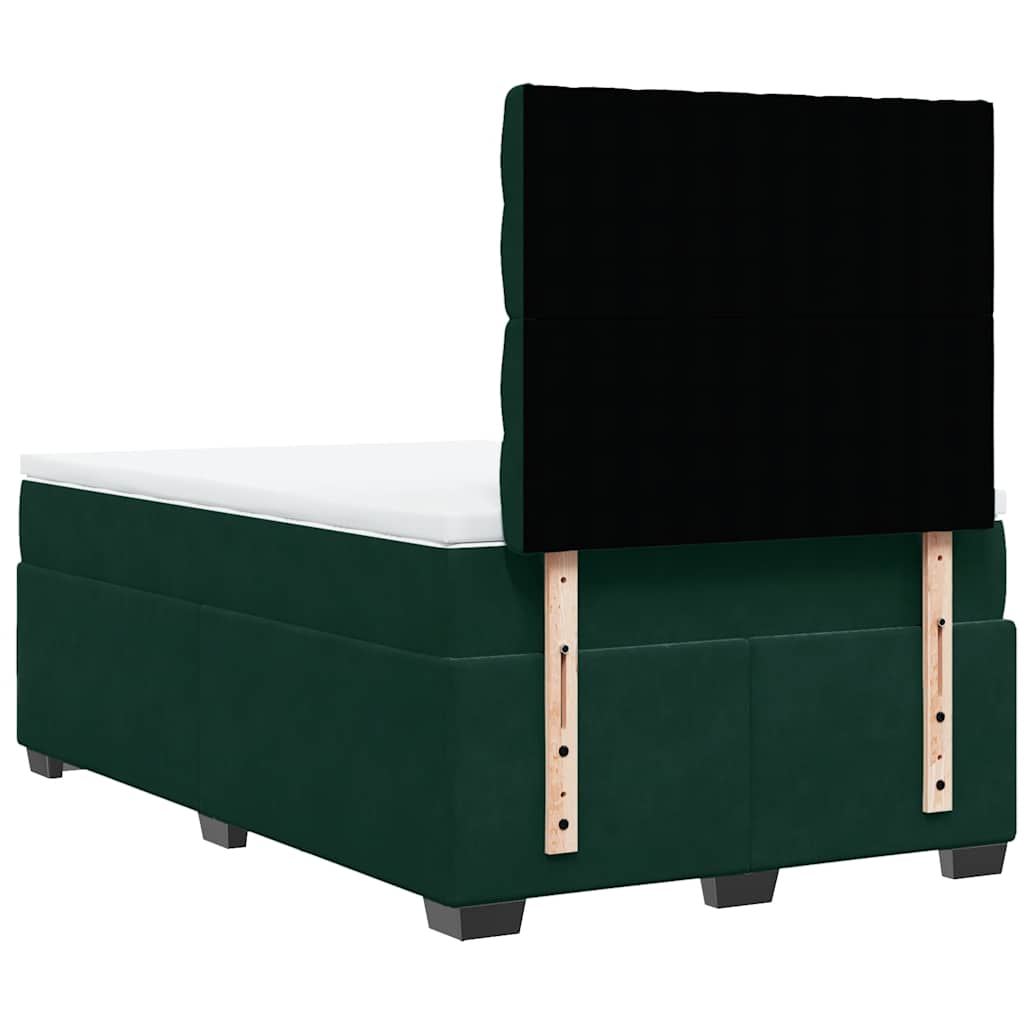Sommier à lattes de lit et matelas Vert foncé 120x200cm Velours - XIOS