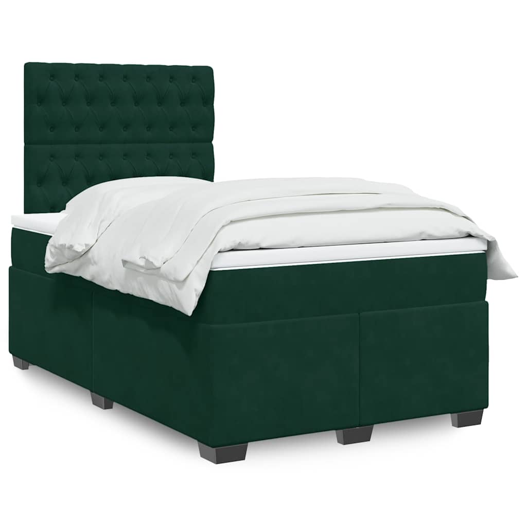 Sommier à lattes de lit et matelas Vert foncé 120x200cm Velours - XIOS