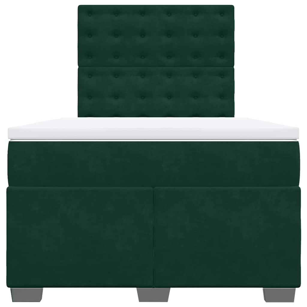 Sommier à lattes de lit et matelas Vert foncé 120x200cm Velours - XIOS