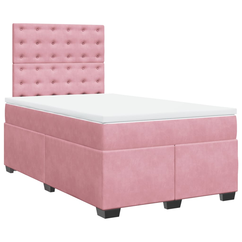 Sommier à lattes de lit avec matelas Rose 120x200 cm Velours - XIOS