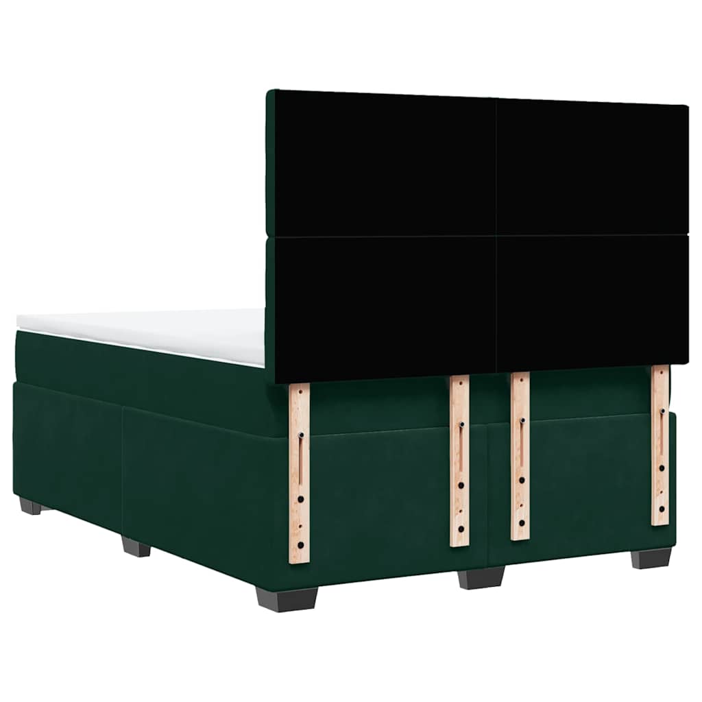 Sommier à lattes de lit et matelas Vert foncé 140x190cm Velours - XIOS