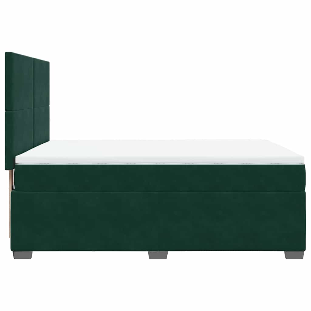 Sommier à lattes de lit et matelas Vert foncé 140x200cm Velours - XIOS