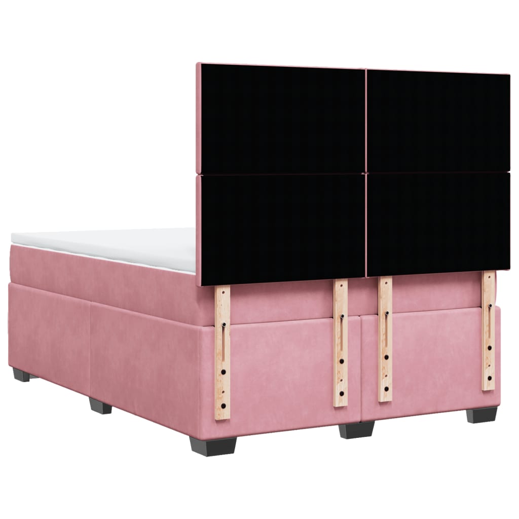 Sommier à lattes de lit avec matelas Rose 140x200 cm Velours - XIOS
