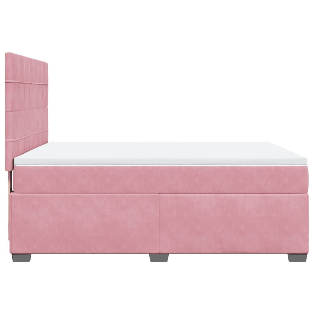 Sommier à lattes de lit avec matelas Rose 140x200 cm Velours - XIOS