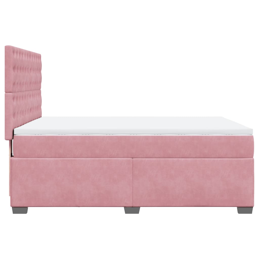 Sommier à lattes de lit avec matelas Rose 140x200 cm Velours - XIOS