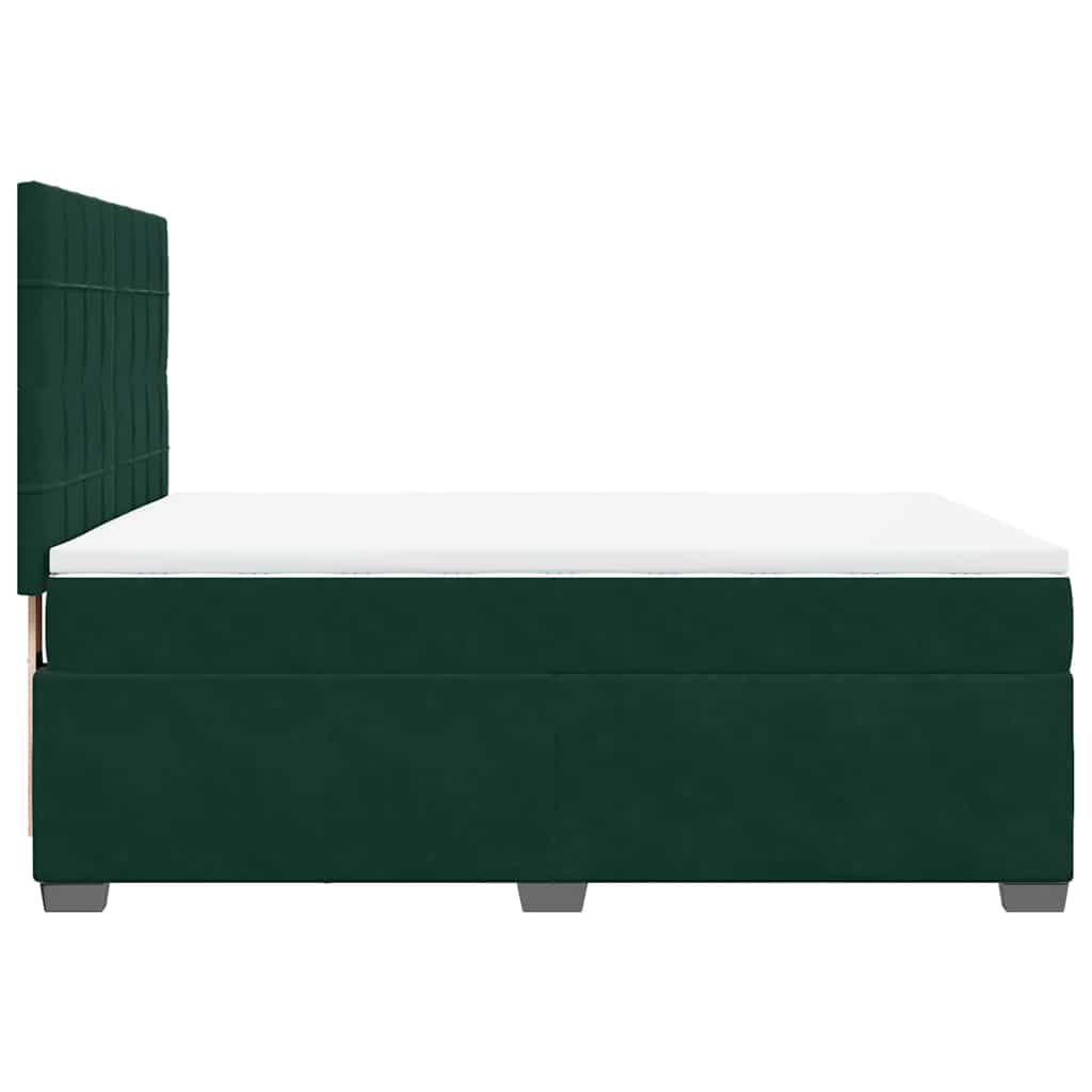 Sommier à lattes de lit et matelas Vert foncé 160x200cm Velours - XIOS