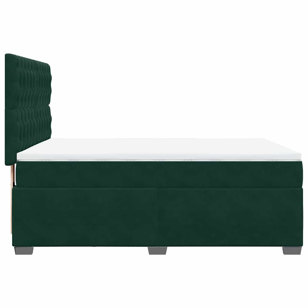 Sommier à lattes de lit et matelas Vert foncé 160x200cm Velours - XIOS