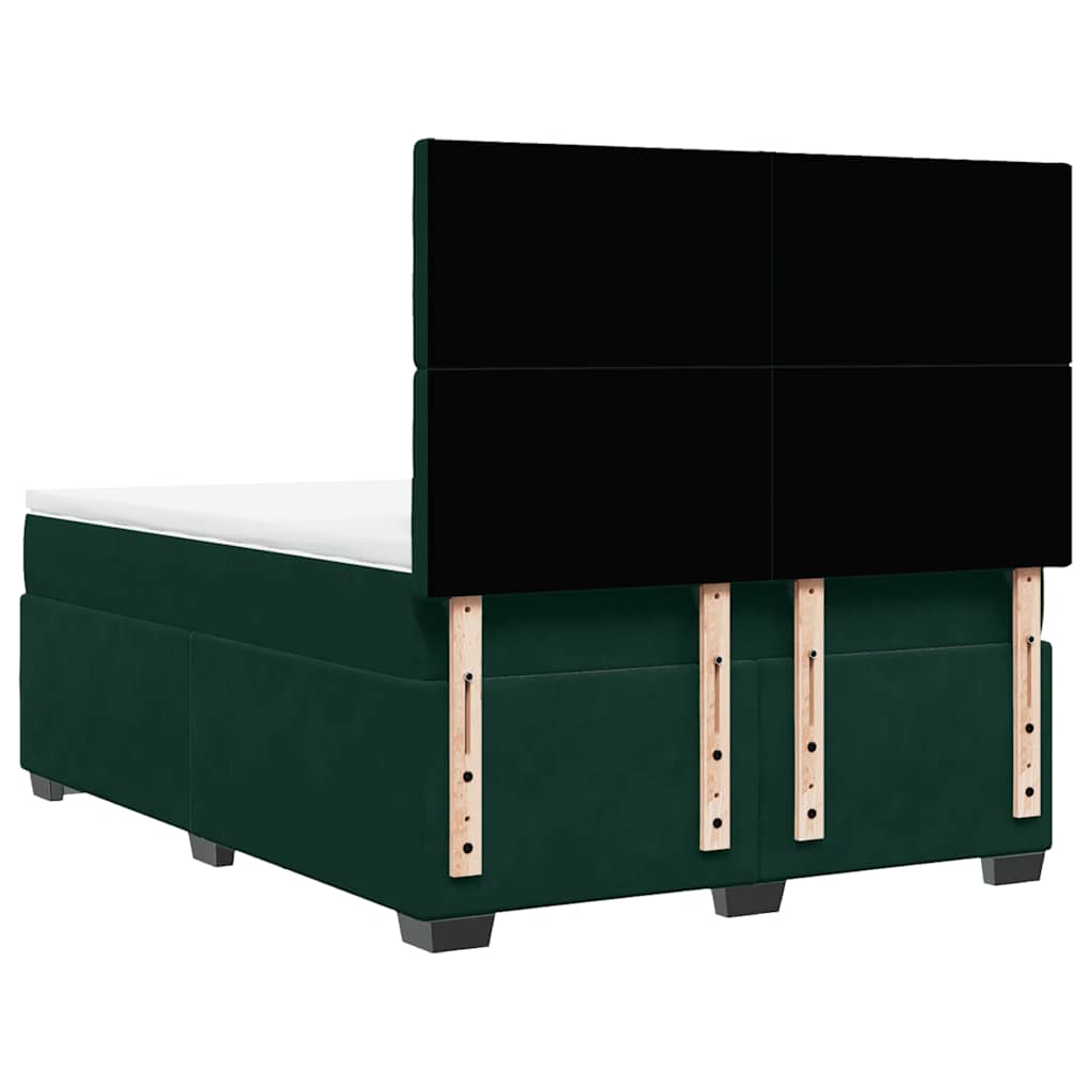 Sommier à lattes de lit et matelas Vert foncé 160x200cm Velours - XIOS