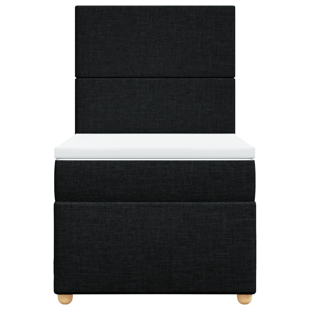 Sommier à lattes de lit et matelas Noir 80x200 cm Tissu - XIOS