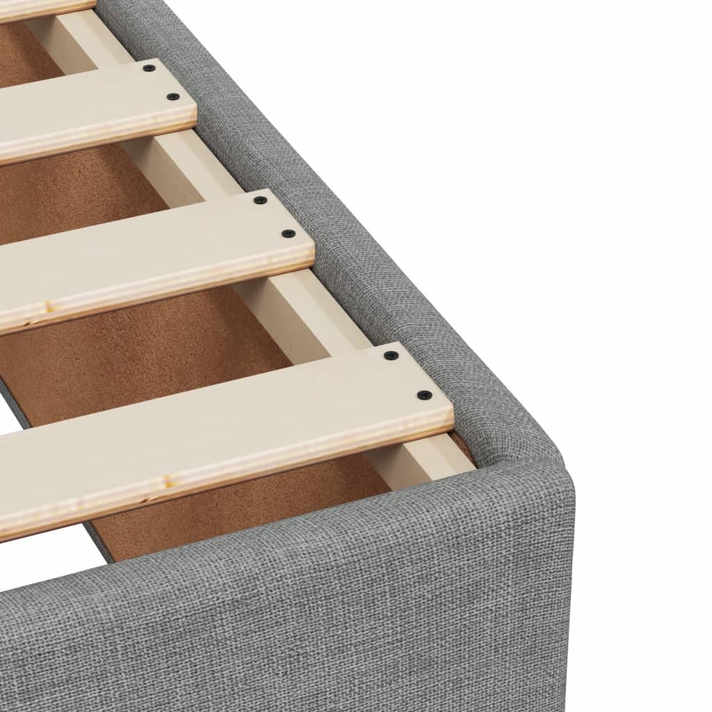 Sommier à lattes de lit avec matelas gris clair 80x200 cm tissu - XIOS