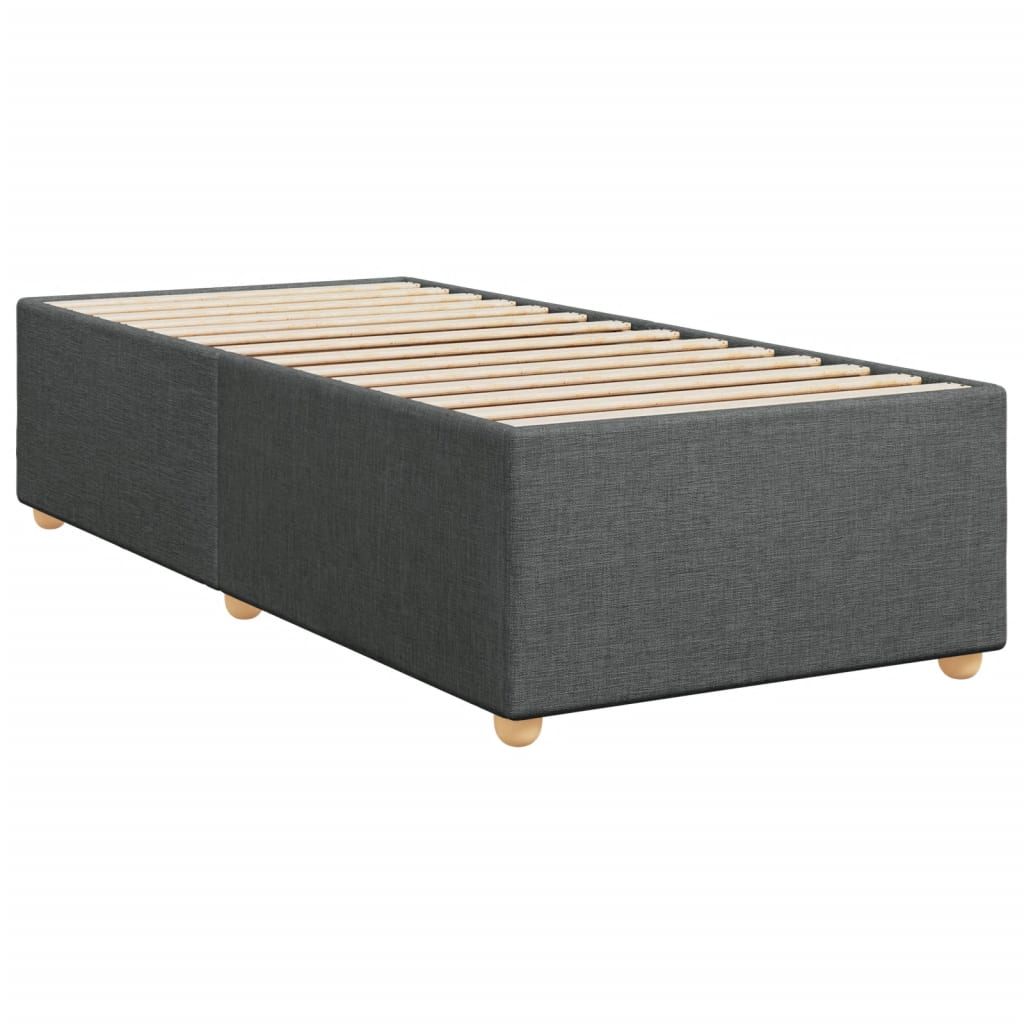 Sommier à lattes de lit avec matelas Gris foncé 80x200 cm Tissu - XIOS