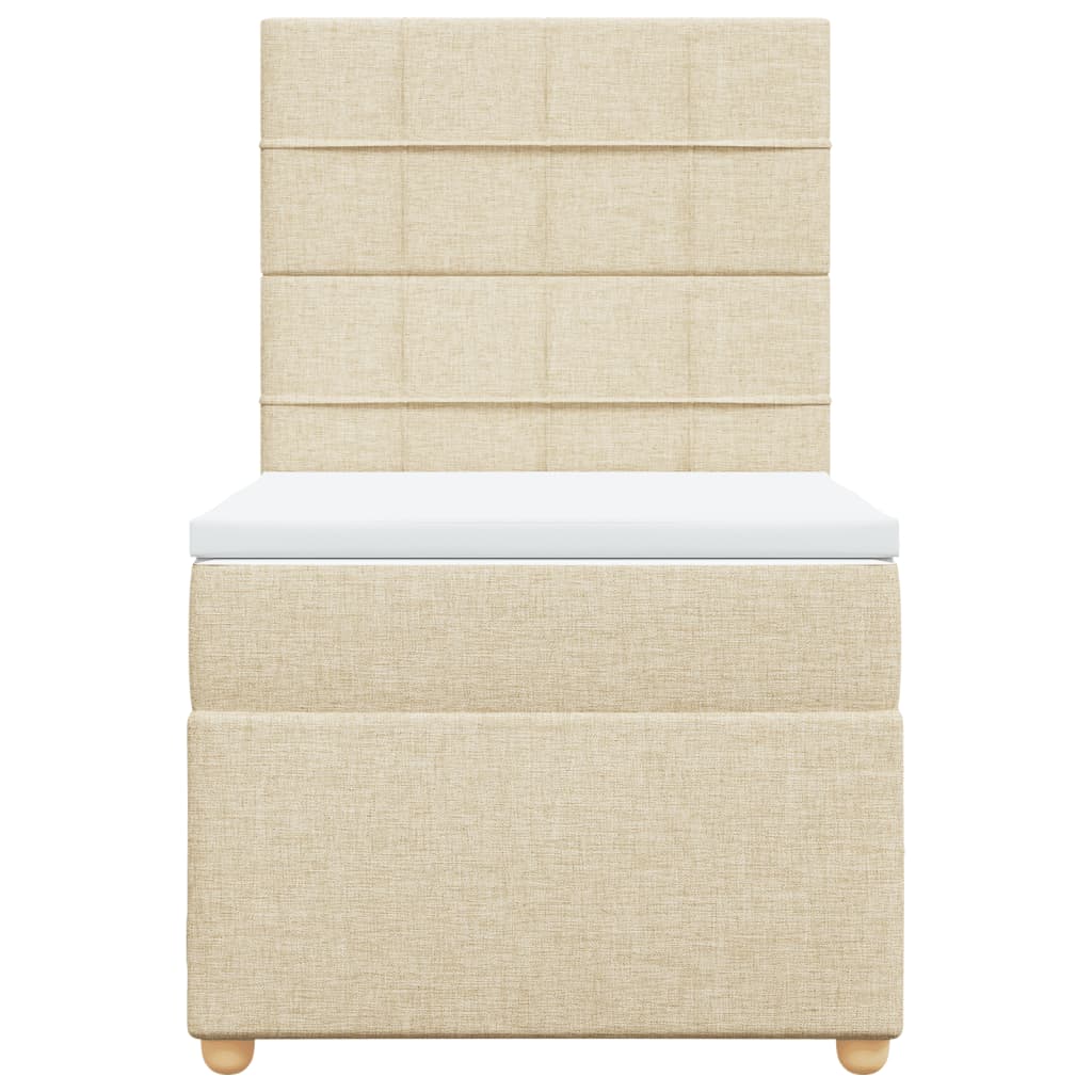 Sommier à lattes de lit avec matelas Crème 80x200 cm Tissu - XIOS