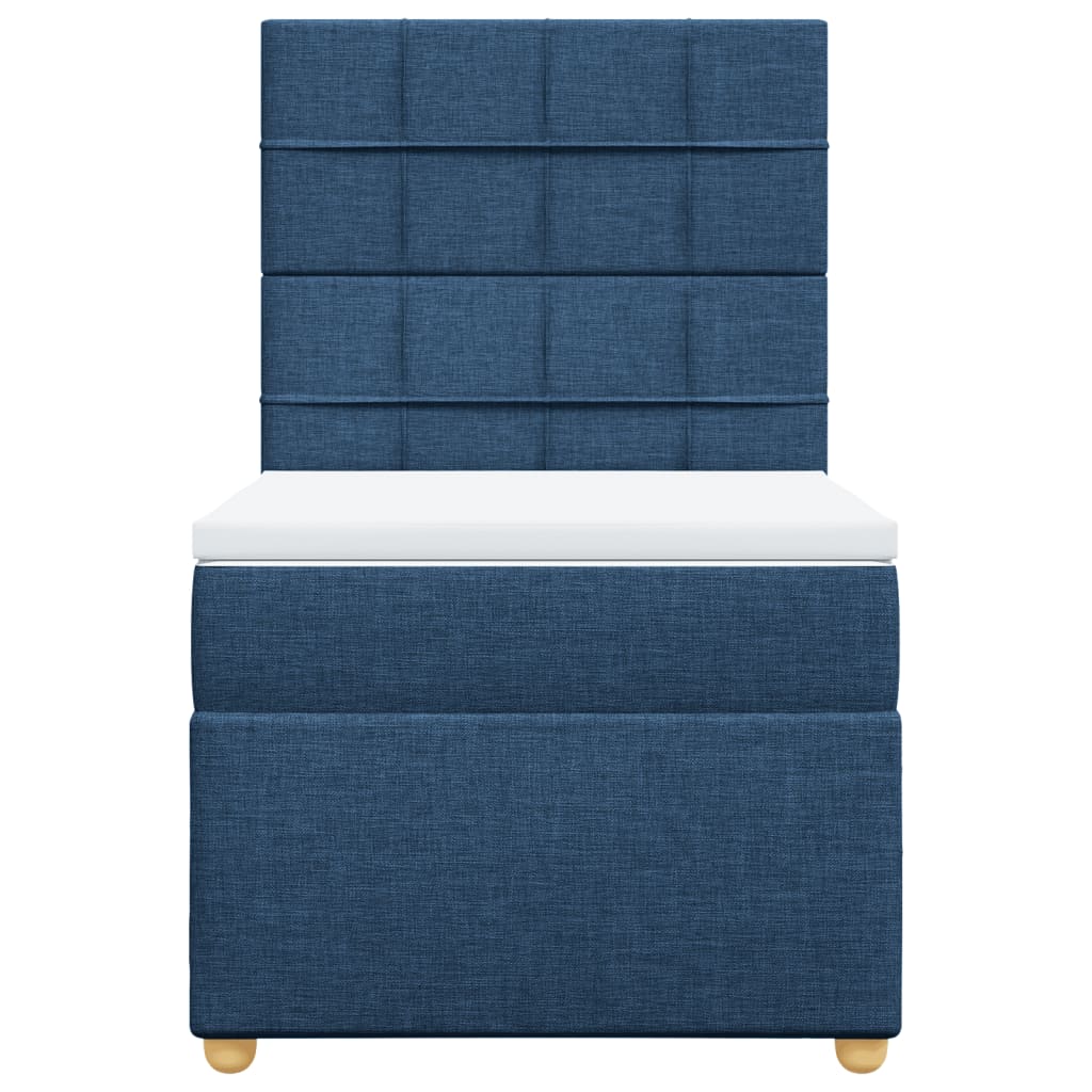 Sommier à lattes de lit avec matelas Bleu 80x200 cm Tissu - XIOS