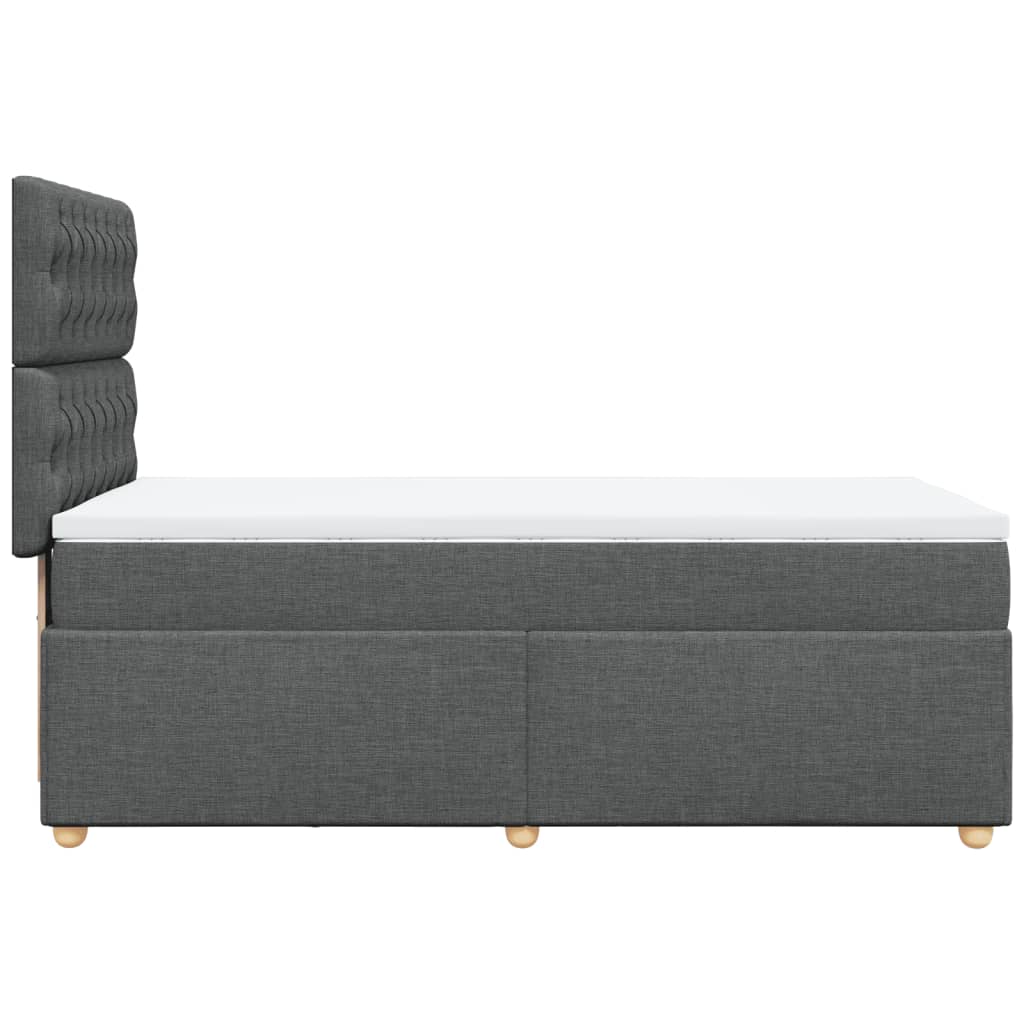 Sommier à lattes de lit avec matelas Gris foncé 80x200 cm Tissu - XIOS