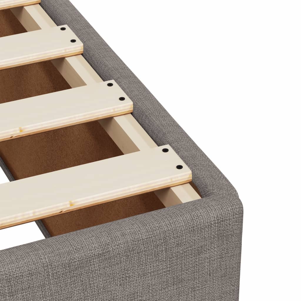 Sommier à lattes de lit avec matelas Taupe 80x200 cm Tissu - XIOS