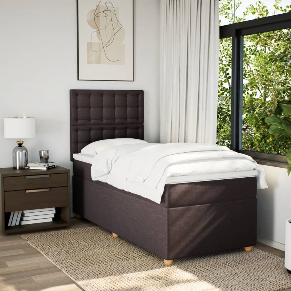 Sommier à lattes de lit avec matelas Marron foncé 80x200 cm - XIOS